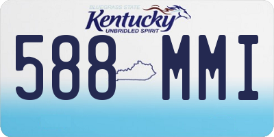 KY license plate 588MMI
