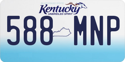 KY license plate 588MNP