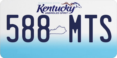 KY license plate 588MTS