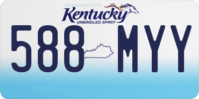 KY license plate 588MYY