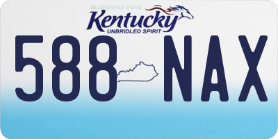 KY license plate 588NAX