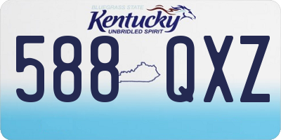 KY license plate 588QXZ