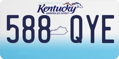 KY license plate 588QYE