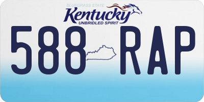 KY license plate 588RAP