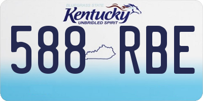 KY license plate 588RBE