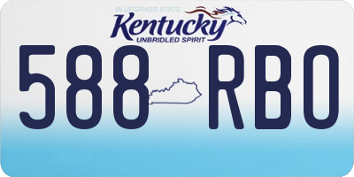 KY license plate 588RBO