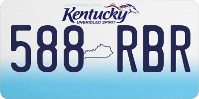 KY license plate 588RBR