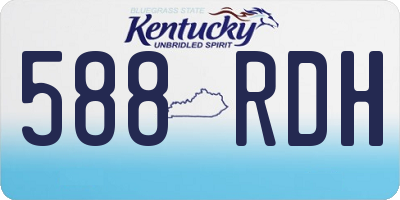 KY license plate 588RDH