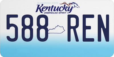 KY license plate 588REN