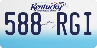 KY license plate 588RGI
