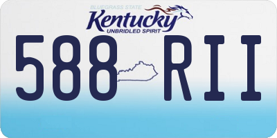 KY license plate 588RII