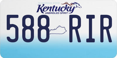 KY license plate 588RIR