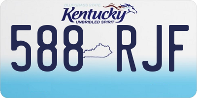 KY license plate 588RJF