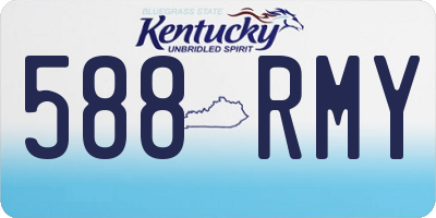 KY license plate 588RMY