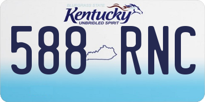 KY license plate 588RNC