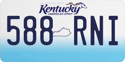 KY license plate 588RNI