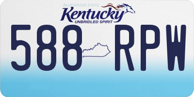 KY license plate 588RPW