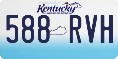 KY license plate 588RVH