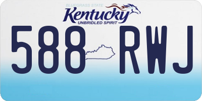 KY license plate 588RWJ