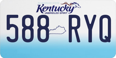 KY license plate 588RYQ