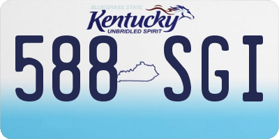 KY license plate 588SGI