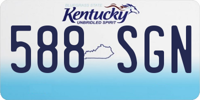 KY license plate 588SGN