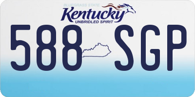 KY license plate 588SGP