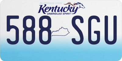 KY license plate 588SGU