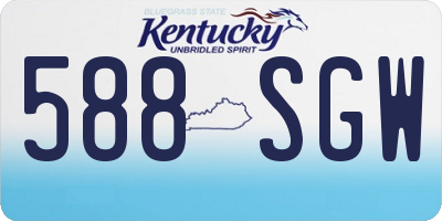 KY license plate 588SGW