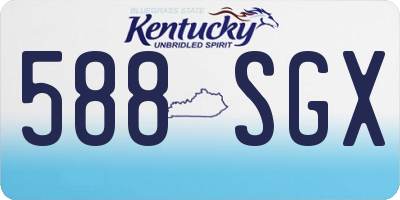 KY license plate 588SGX