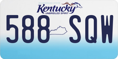 KY license plate 588SQW