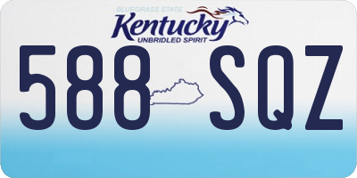 KY license plate 588SQZ