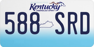 KY license plate 588SRD