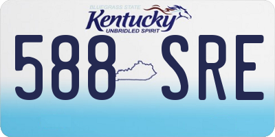 KY license plate 588SRE