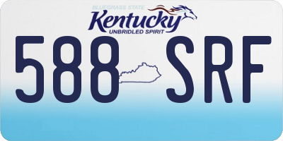 KY license plate 588SRF