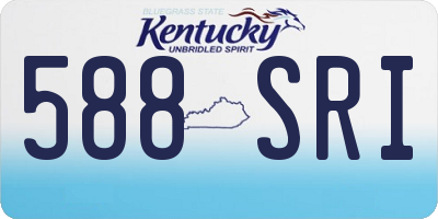KY license plate 588SRI
