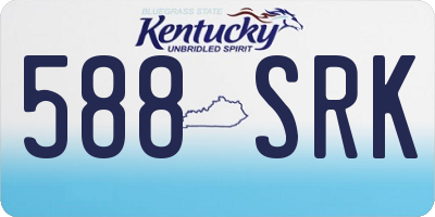 KY license plate 588SRK