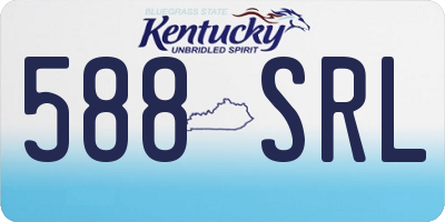 KY license plate 588SRL