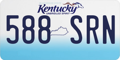 KY license plate 588SRN