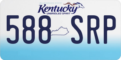 KY license plate 588SRP