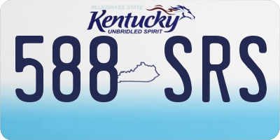 KY license plate 588SRS
