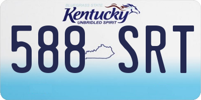 KY license plate 588SRT