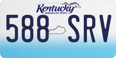 KY license plate 588SRV