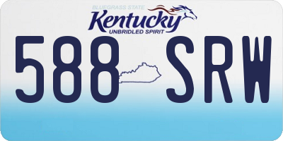 KY license plate 588SRW