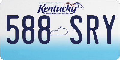 KY license plate 588SRY