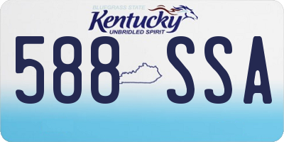 KY license plate 588SSA