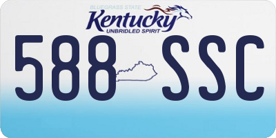 KY license plate 588SSC