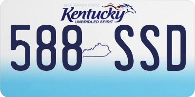 KY license plate 588SSD