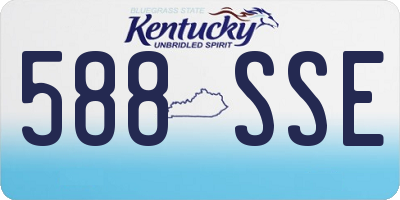 KY license plate 588SSE