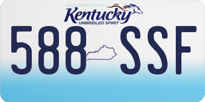 KY license plate 588SSF